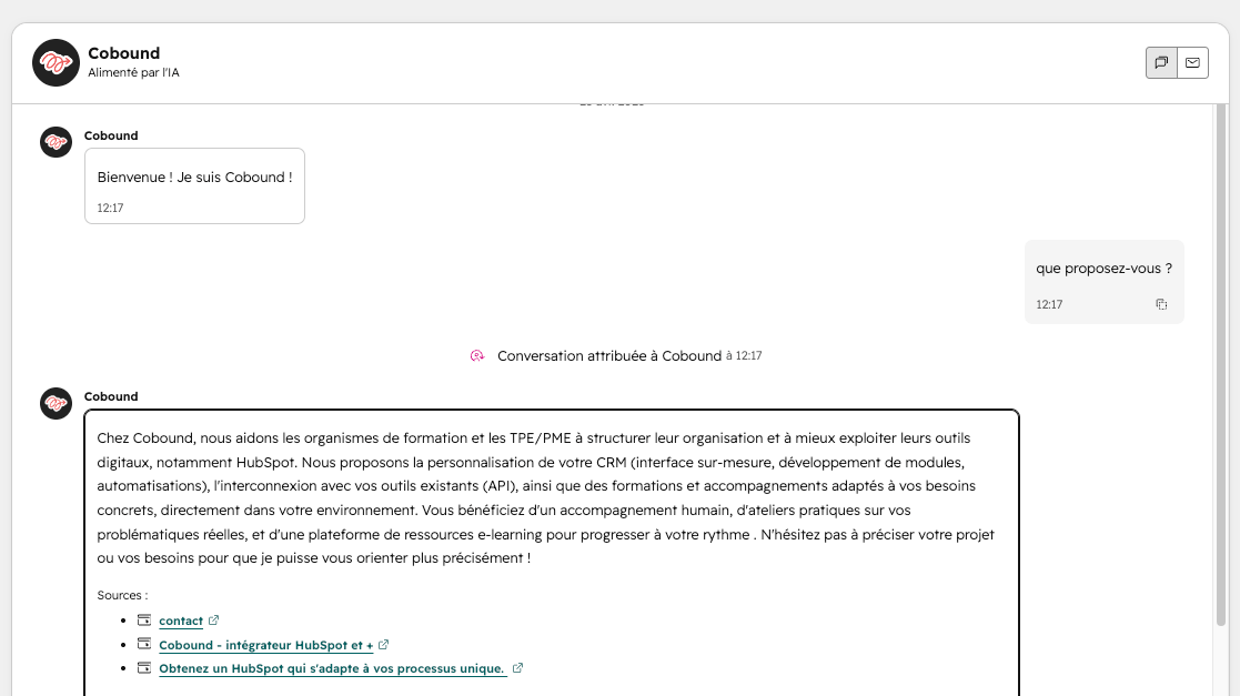 Conversation agent ia