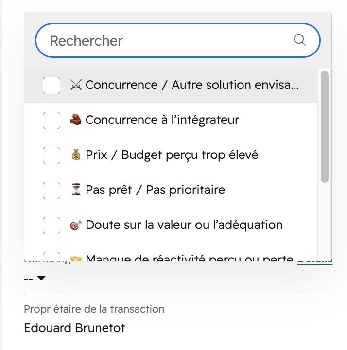 Propriété personnalisé