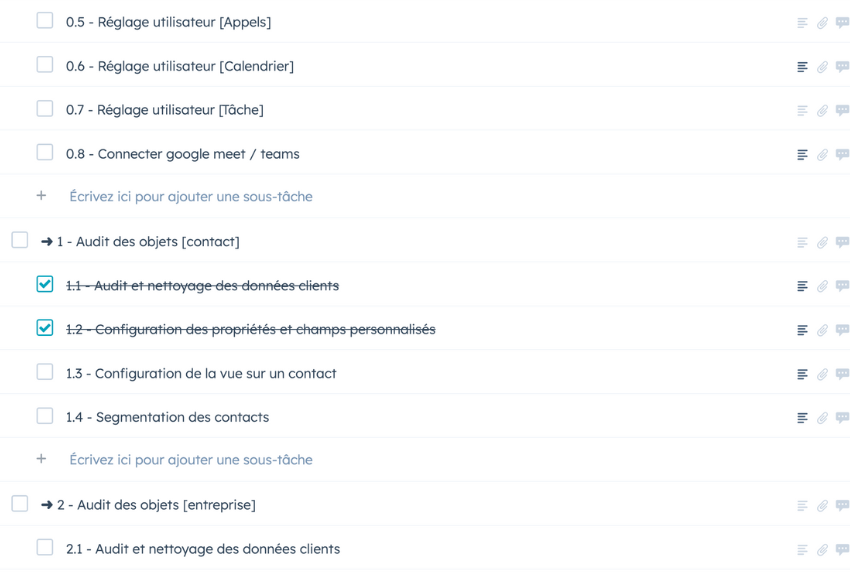 Todo list strategique HubSpot
