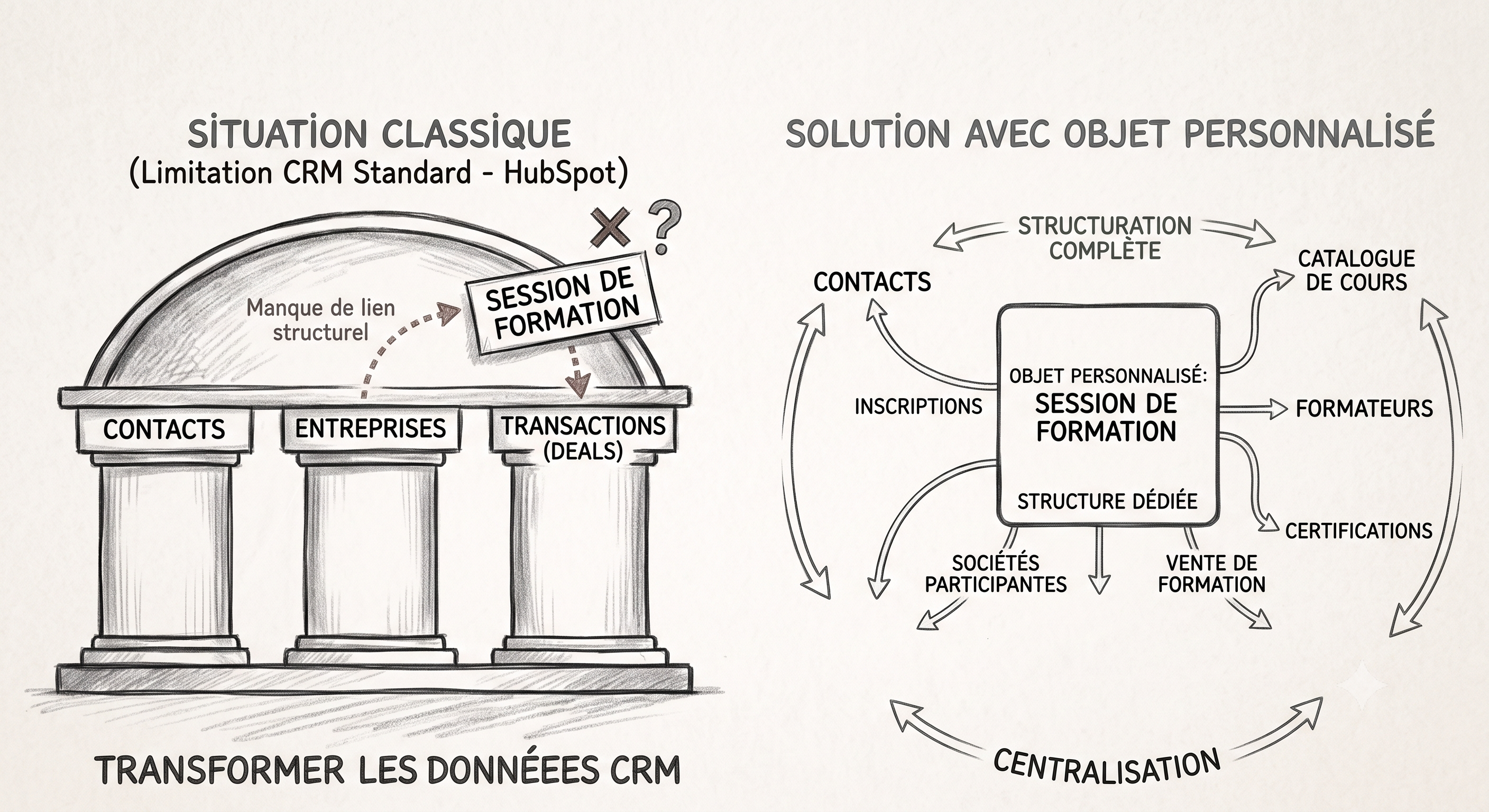 Structuration CRM HubSpot